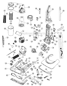 Page A Diagram and Parts List for M088525B  Dirt Devil Upright Vacuum